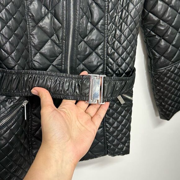 Via Spiga Black Quilted Zip Up Jacket Size XS - Picture 8 of 11